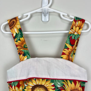 Vintage Nanook Sleeveless Sunflower Dress 6 USA