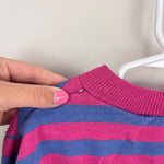 Load image into Gallery viewer, Vintage Izod Lacoste Pink &amp; Purple Striped Sweatshirt M

