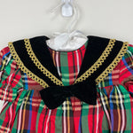 Load image into Gallery viewer, Vintage Martha&#39;s Miniatures Festive Red Plaid Dress 12 Months USA
