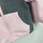 Load image into Gallery viewer, The North Face Girls Glacier Full Zip Fleece Hoodie Jacket Pink Gray 3-6 Months
