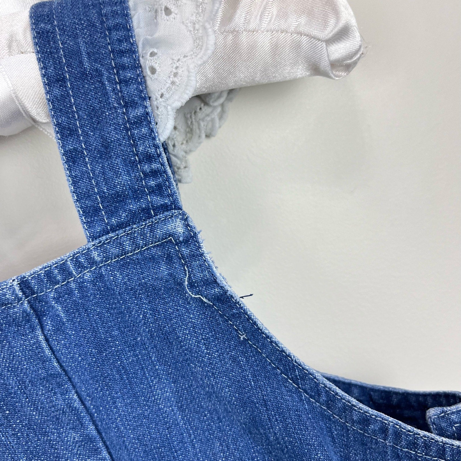 Vintage Lacoste Blue Jean Overalls