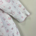 Load image into Gallery viewer, Kissy Kissy White Pink Footie 6-9 Months
