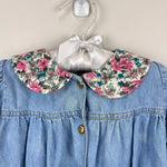 Load image into Gallery viewer, Vintage Baby Beluga New York Floral Denim Jumpsuit Romper 12 Months
