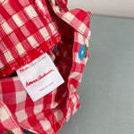 Load image into Gallery viewer, Hanna Andersson Gingham Floral Bubble Romper 70 cm 6-12 Months
