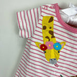 Load image into Gallery viewer, Mini Boden Applique Jersey Romper Rainbow Animals 3-6 Months
