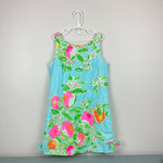 Load image into Gallery viewer, Lilly Pulitzer Girls Little Delia Dress Pool Blue Pink Lemonade 14
