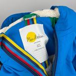 Load image into Gallery viewer, Mini Boden Cosy Sherpa-lined Anorak Jacket Moroccan Blue Dinosaur 6-7

