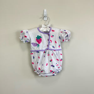 Vintage Baby Kisses Fruit Romper 3-6 Months