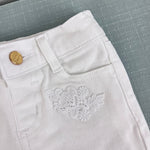 Load image into Gallery viewer, Janie and Jack White Flower Embroidered Jeans 3-6 Months
