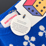 Load image into Gallery viewer, BoBo Choses Farmhouse Knit Organic Cotton Sweater Blue 6 Months 68 cm NWT
