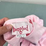 Load image into Gallery viewer, Vintage Tangled Long Sleeve Pink Flower Bouquet T-Shirt 8 USA NWT
