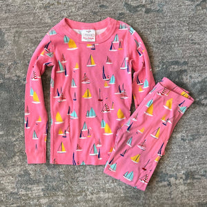 Hanna Andersson Pink Sailboat Pajamas 110 cm 5T