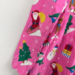 Load image into Gallery viewer, Mini Boden Long Sleeve Fun Jersey Dress Petal Pink Festive Friends 7-8 NWOT
