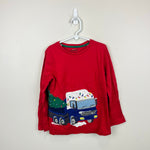 Load image into Gallery viewer, Mini Boden Truck Applique T-Shirt Rockabilly Red Tree 6-7
