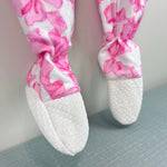 Load image into Gallery viewer, Vintage Dr. Denton Fleece Blanket Sleeper Pajamas Pink Bows 2T NWOT
