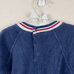 Load image into Gallery viewer, Vintage Weebok Classic Navy Blue Terry Shortall Romper 24 Months
