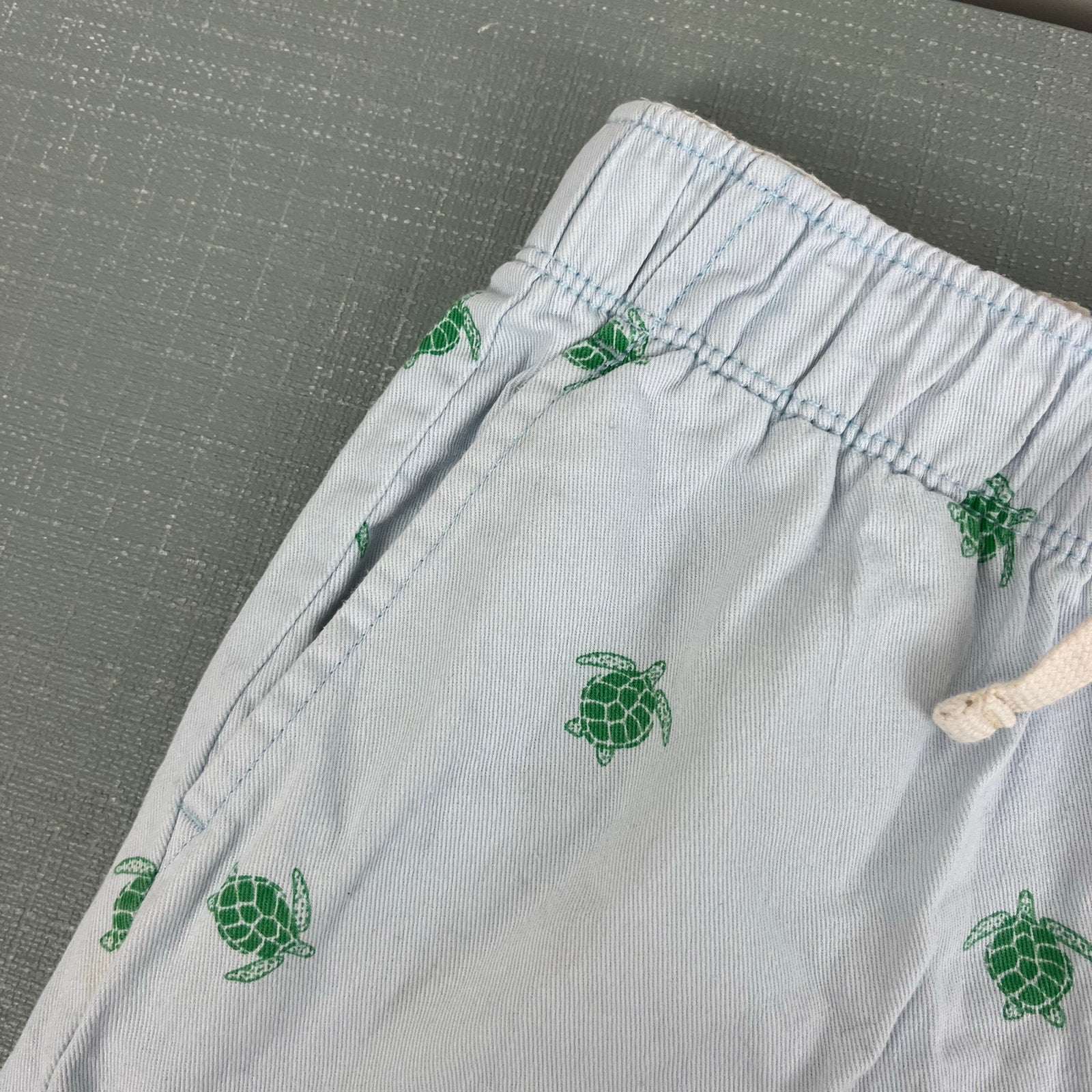 J. Crew Boys Drawstring Twill Dock Short with Turtles 7