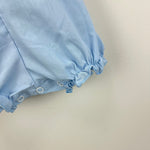 Load image into Gallery viewer, Vintage Blue Bunny Bib Sunsuit Romper Newborn
