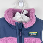 Load image into Gallery viewer, L.L. Bean Infants' Sherpa Fleece Vest Mauve Berry Carbon Navy 6-12 Months NWT 59.95
