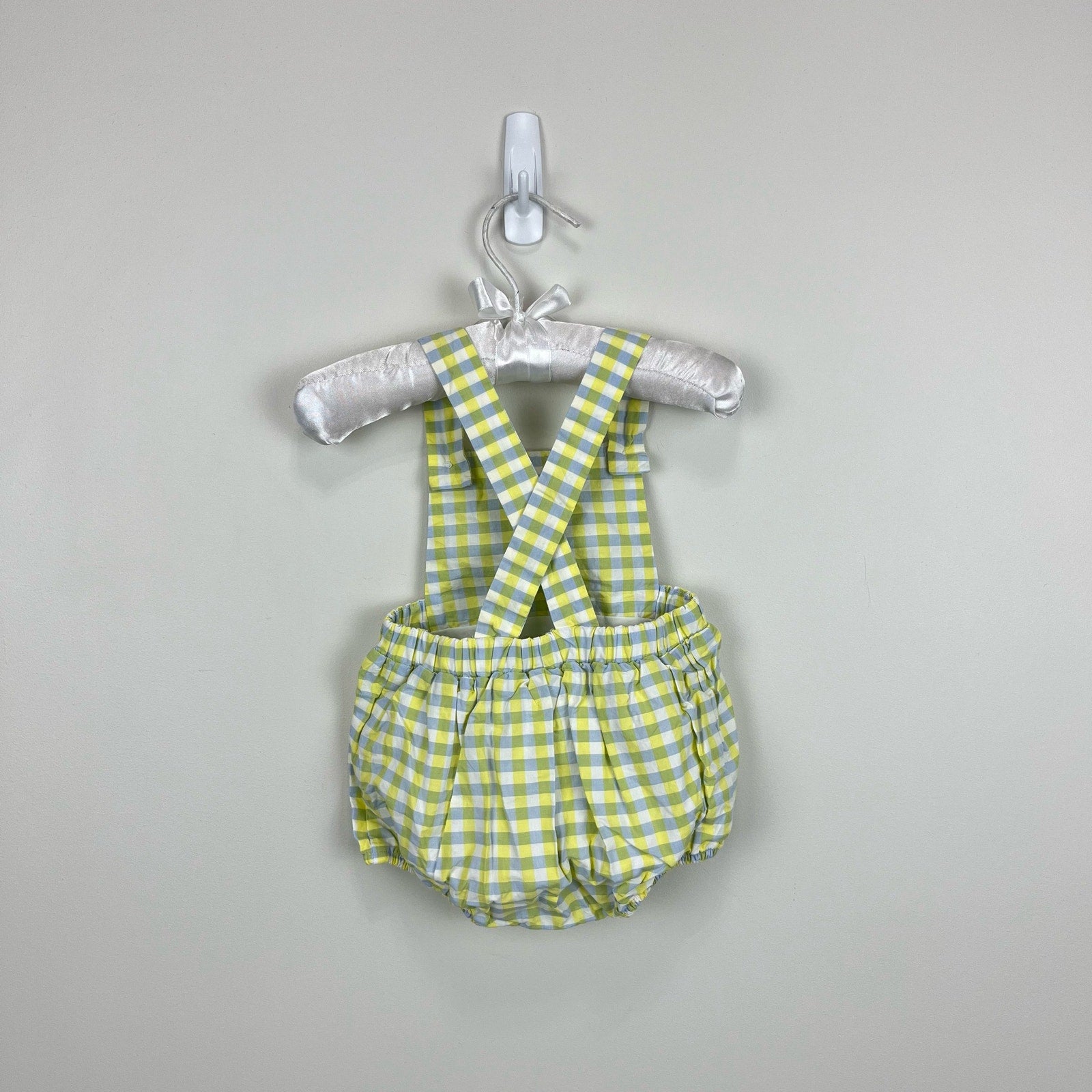 Jacadi Paris Plaid Sun Suit Romper 6 Months