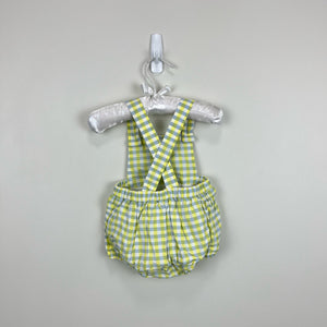 Jacadi Paris Plaid Sun Suit Romper 6 Months