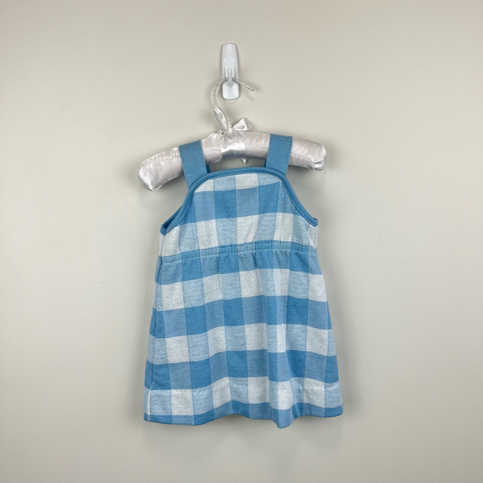 Florence Eiseman Blue Plaid Applique Bird Dress XL