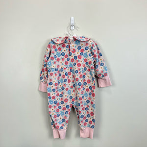 Vintage Cherokee Fleur L'Hiver Flannel Coverall 24 Months