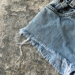 Load image into Gallery viewer, Vintage Levi's Cinched Waist Cut Off Blue Jean Shorts 6
