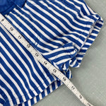 Load image into Gallery viewer, Vintage Okie Dokie Blue Striped Shortall Romper 12 Months
