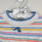 Load image into Gallery viewer, Vintage Healthtex Short Sleeve Pastel Stripe Pointelle T-Shirt 6 USA
