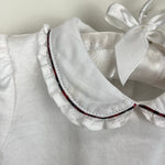 Load image into Gallery viewer, Ralph Lauren Red Corduroy Puppy Basket Ruffle Collar Dress Set 12 Months
