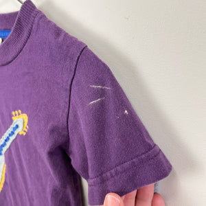 Mini Boden Purple Guitar Tee 3-4 Years