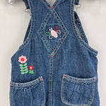 Load image into Gallery viewer, Y2K Vintage Gap Embroidered Flower Blue Jean Overalls 3-6 Months
