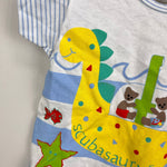 Load image into Gallery viewer, Vinatge Gear Kids by Schwab Scuabsaurus Shortall Romper 12 Months USA NWT
