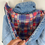 Load image into Gallery viewer, Vintage OshKosh B&#39;gosh Hooded Jean Sherpa Jacket L (6)
