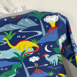 Load image into Gallery viewer, Mini Boden Long Sleeve Bodysuit Starboard Blue Dinos 18-24 Months
