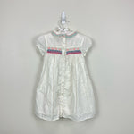 Load image into Gallery viewer, Mini Boden Smocked White Eyelet Dress 3-4

