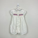 Load image into Gallery viewer, Mini Boden Smocked White Eyelet Dress 3-4
