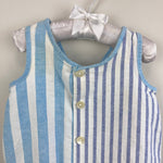 Load image into Gallery viewer, Vintage Gap Mixed Blue Stripe Bubble Romper L 12-18 Months
