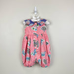 Load image into Gallery viewer, Vintage Mousefeathers Pink Floral Romper 18 Months
