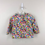 Load image into Gallery viewer, Mini Boden Long Sleeve Ruffle Blouse Top Floral Toy Print 3-6 Months
