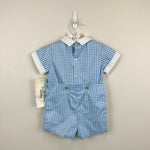 Load image into Gallery viewer, Vintage Jayne Copeland Blue Gingham Applique Bunny Romper Set 3T USA NWT
