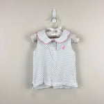Load image into Gallery viewer, TBBC Paige's Playful Polo Barbados Blue Micro Dot w/ Pink 18-24 Months

