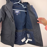 Load image into Gallery viewer, Lands' End Squall Fleece Lined Waterproof Insulated Winter Parka Black S 4T
