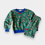 Load image into Gallery viewer, Vintage Mickey's Stuff for Kids Green Camping Sweatsuit 3T USA
