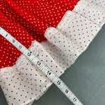 Load image into Gallery viewer, Vintage Red Ruffle Polka Dot Dress Medium USA
