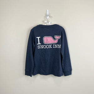 Vineyard Vines Navy Blue Snook Inn Whale Pocket Tee 5T NWT