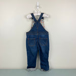 Load image into Gallery viewer, Mini Boden Floral Lined Denim Dungarees 2-3
