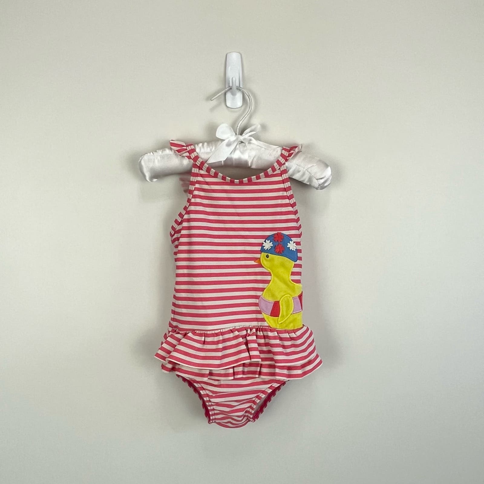 Mini Boden Striped Duck Bathing Suit 6-12 Months