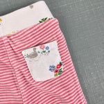 Load image into Gallery viewer, Mini Boden Cosy Velour Reversible Jacket &amp; Pants Set Pink/Ivory Ducks 3-6 Months
